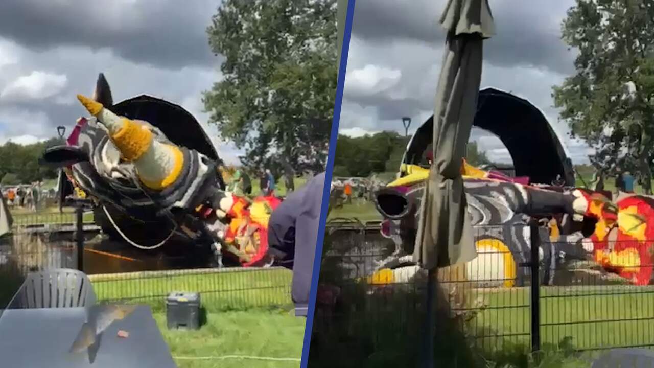 Video | Metershoge gondel kapseist in Overijsselse sloot