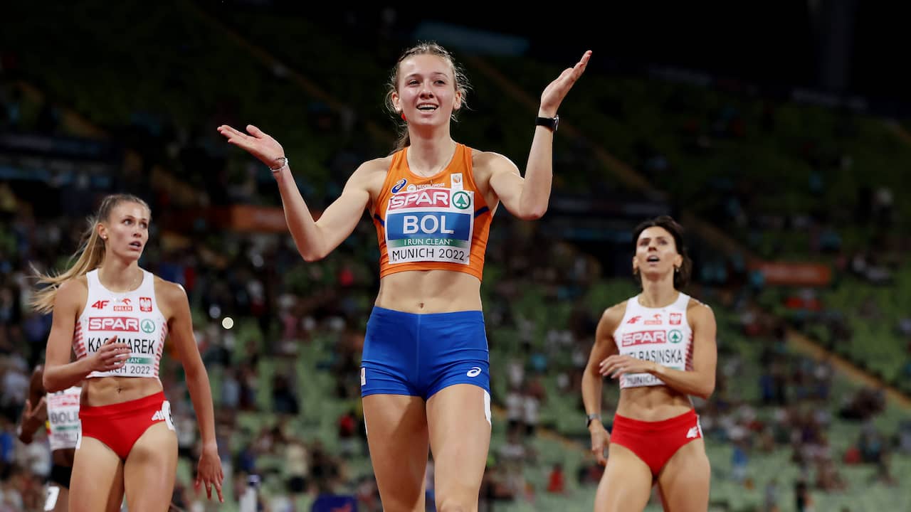 Femke Bol mag zich als eerste Nederlander ooit Europees kampioen op de 400 meter noemen (outdoor).