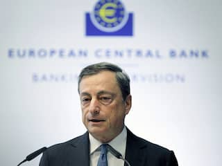 Mario Draghi bij een bijeenkomst van de ECB