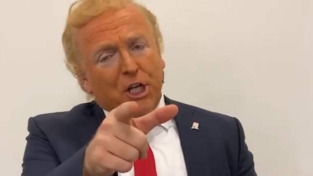 Beeld uit video: Gordon imiteert Donald Trump