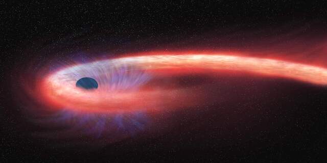 Astronomen zien voor het eerst 'spaghettificatie' van een ster