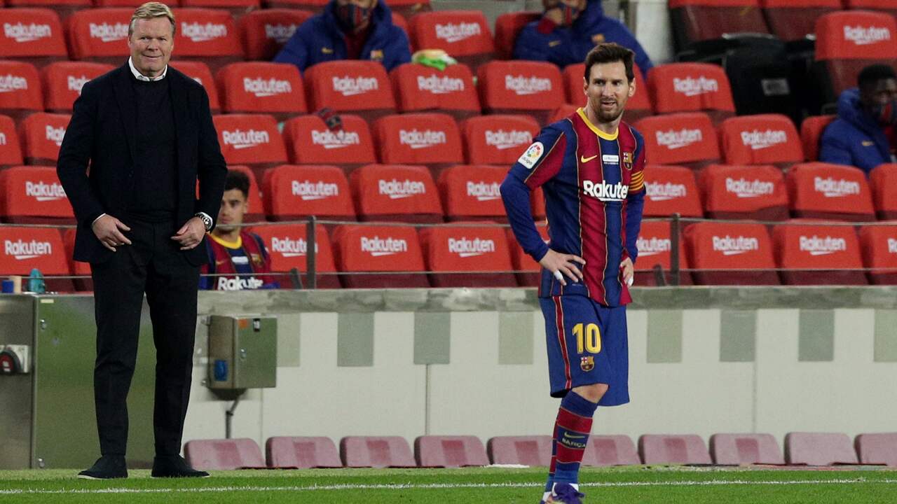 Ronald Koeman en Lionel Messi liepen de Spaanse supercup mis.