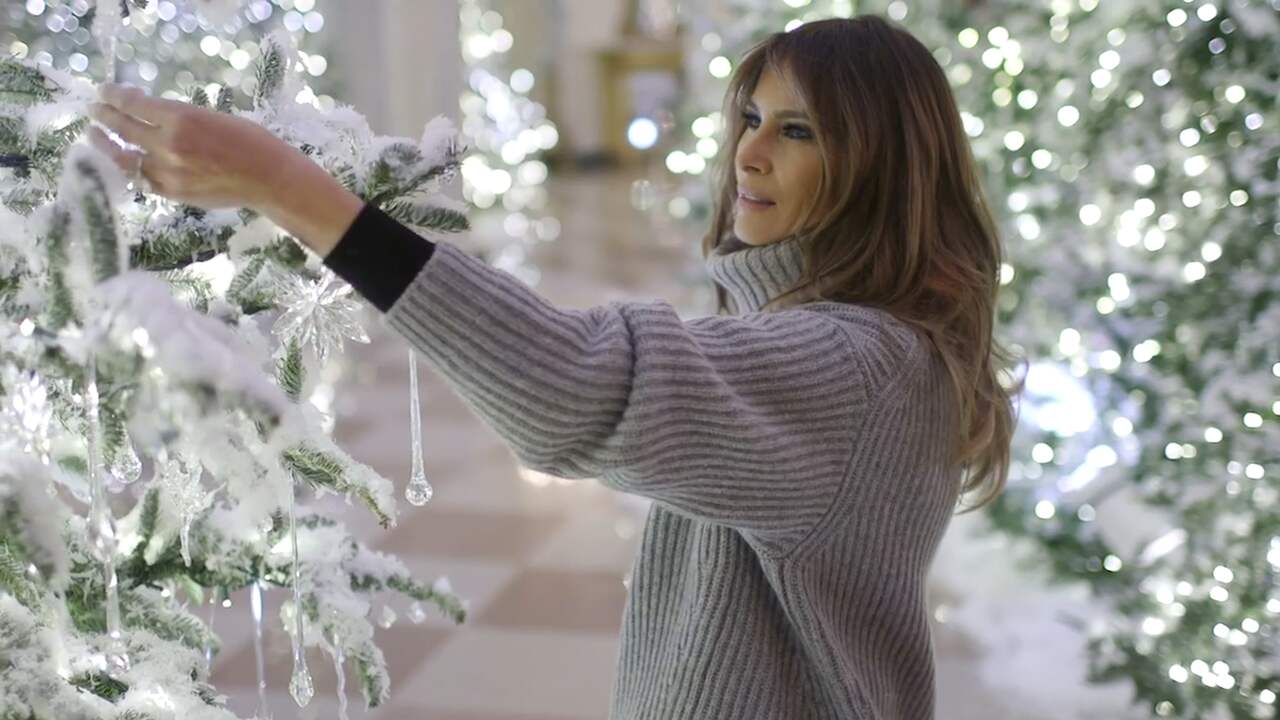 Melania Trump tovert Witte Huis om tot kerstpaleis