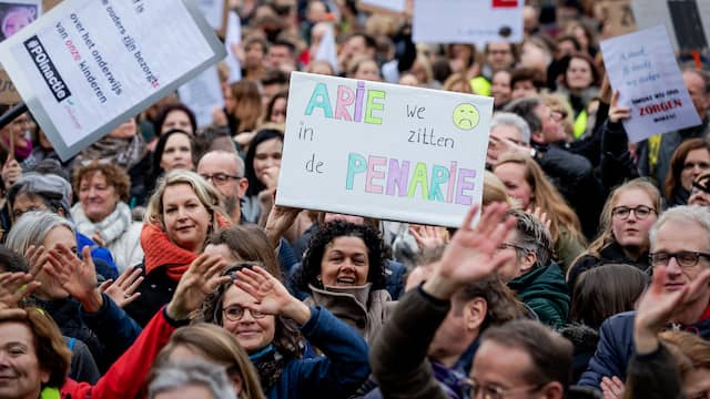 Begin 2020 demonstreerden leraren tegen de hoge werkdruk.