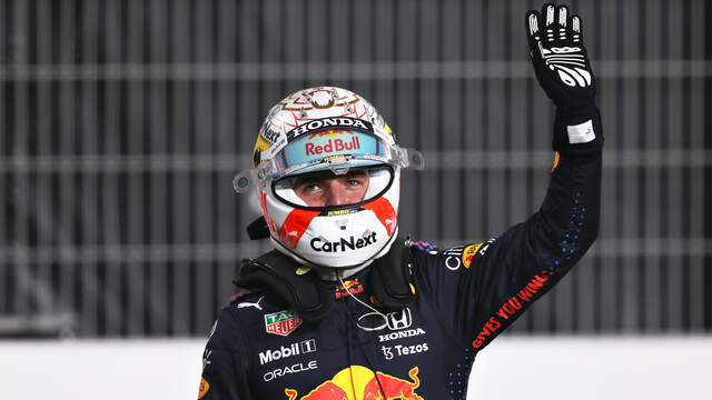 Max Verstappen na afloop van de kwalificatie.