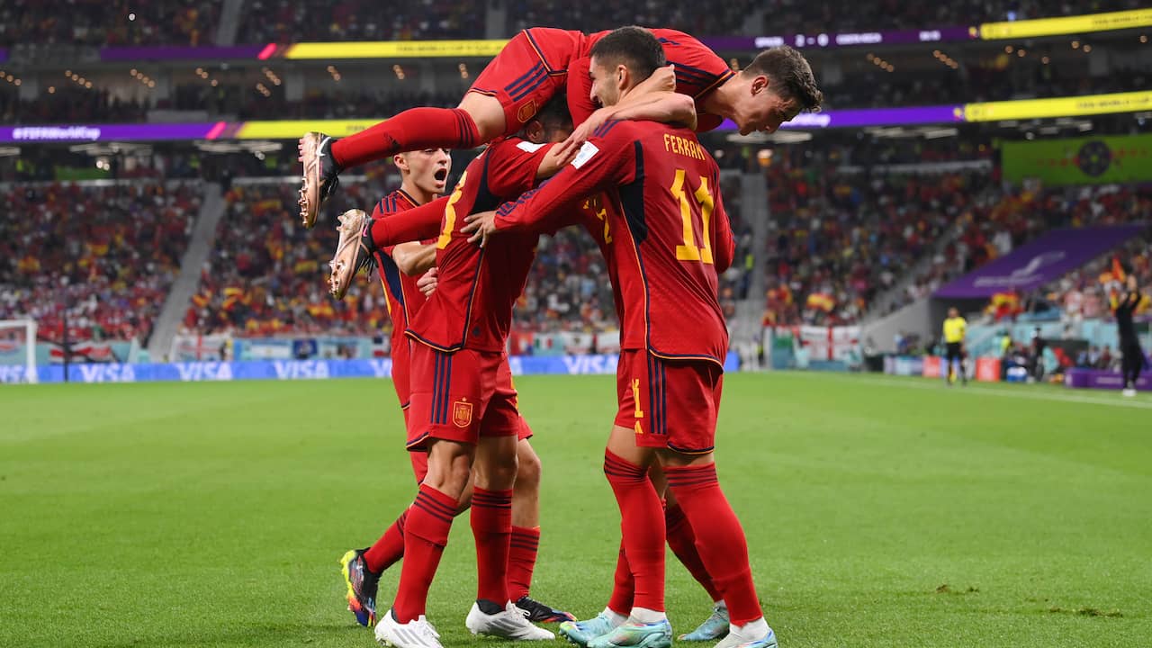 Actief protest schoonmaken Spanje maakt indruk in eerste WK-duel met monsterzege op Costa Rica | WK  voetbal | NU.nl