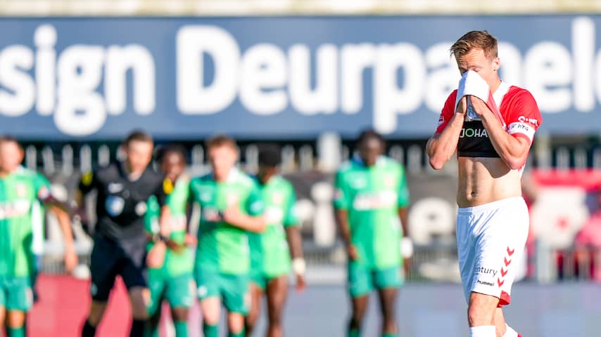 Emmen verspeelt twee keer voorsprong in vermakelijk play-offduel met Dordrecht