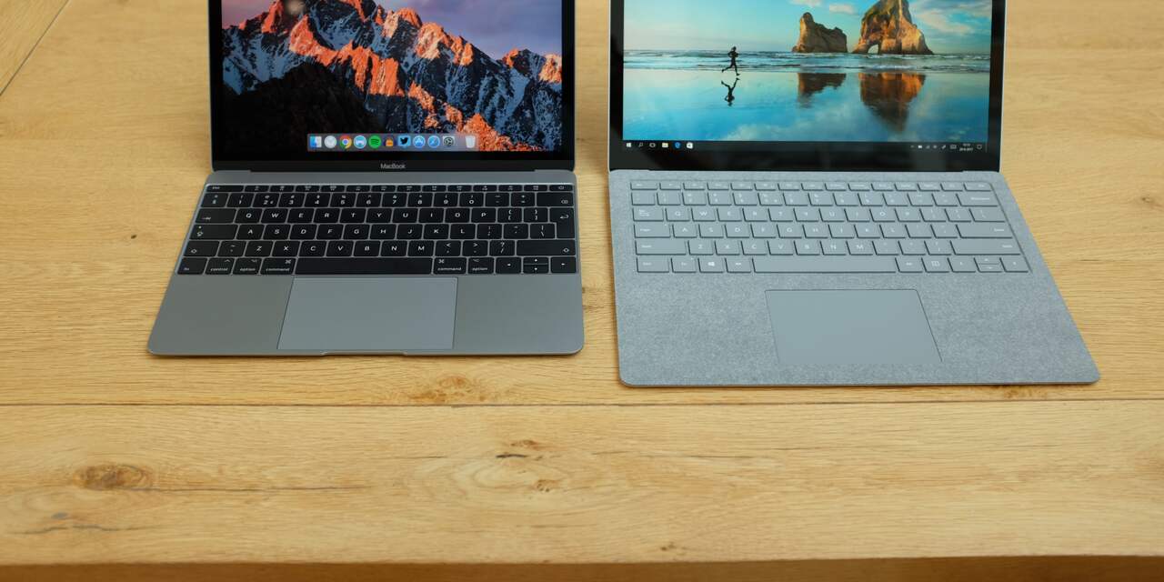 Vergelijking: Nieuwe MacBook en Surface Laptop zijn geduchte concurrenten