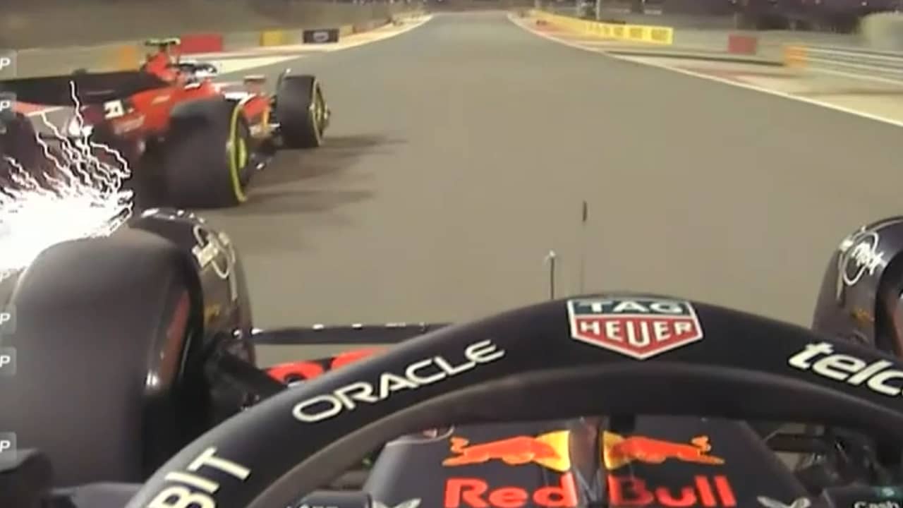 Beeld uit video: Pérez en Sainz lijken op testdagen in Bahrein al te racen