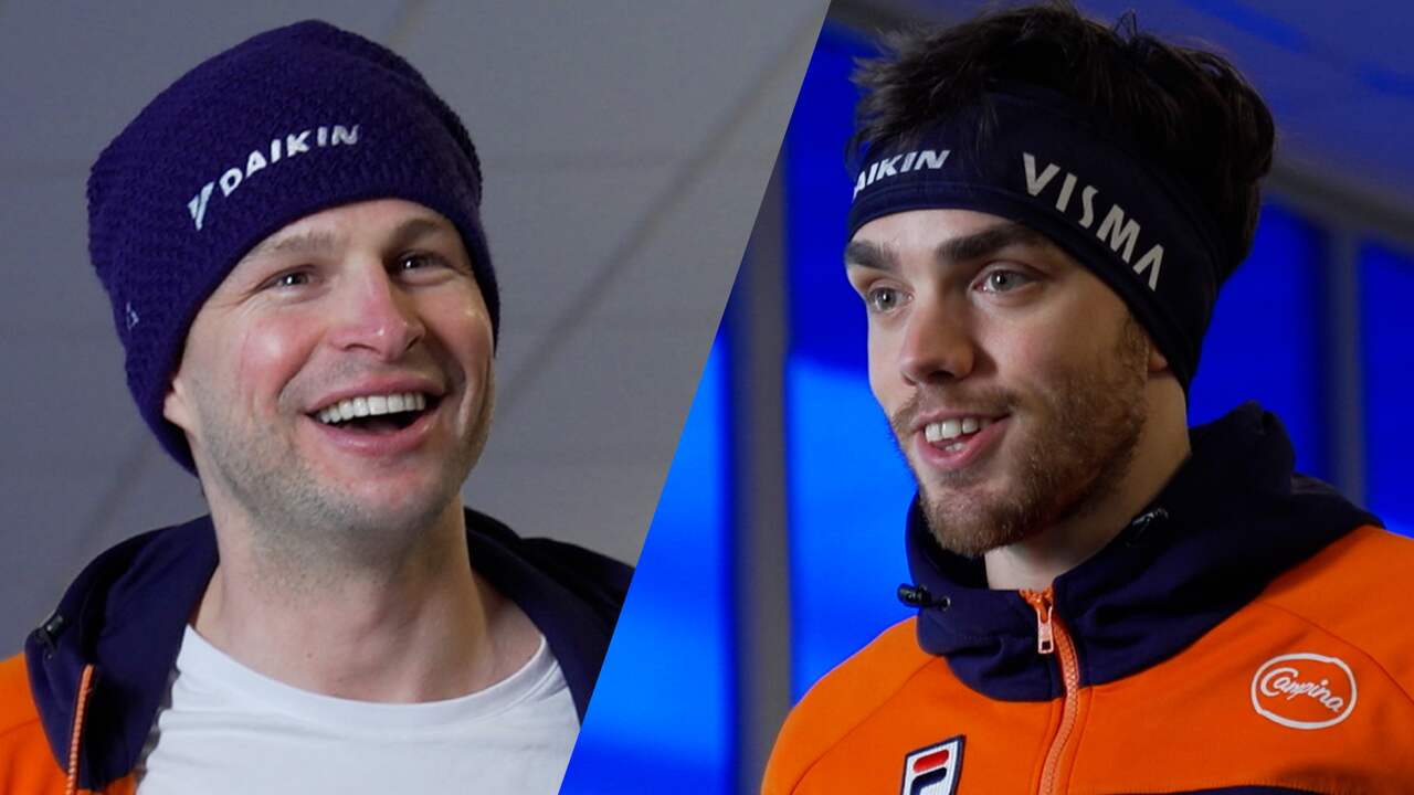 Beeld uit video: Roest zet woede op schaatsbond om in goud met ploegenachtervolging