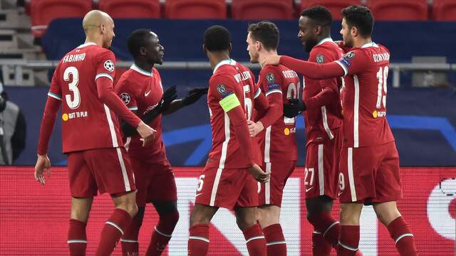Vreugde bij Liverpool na de 2-0.