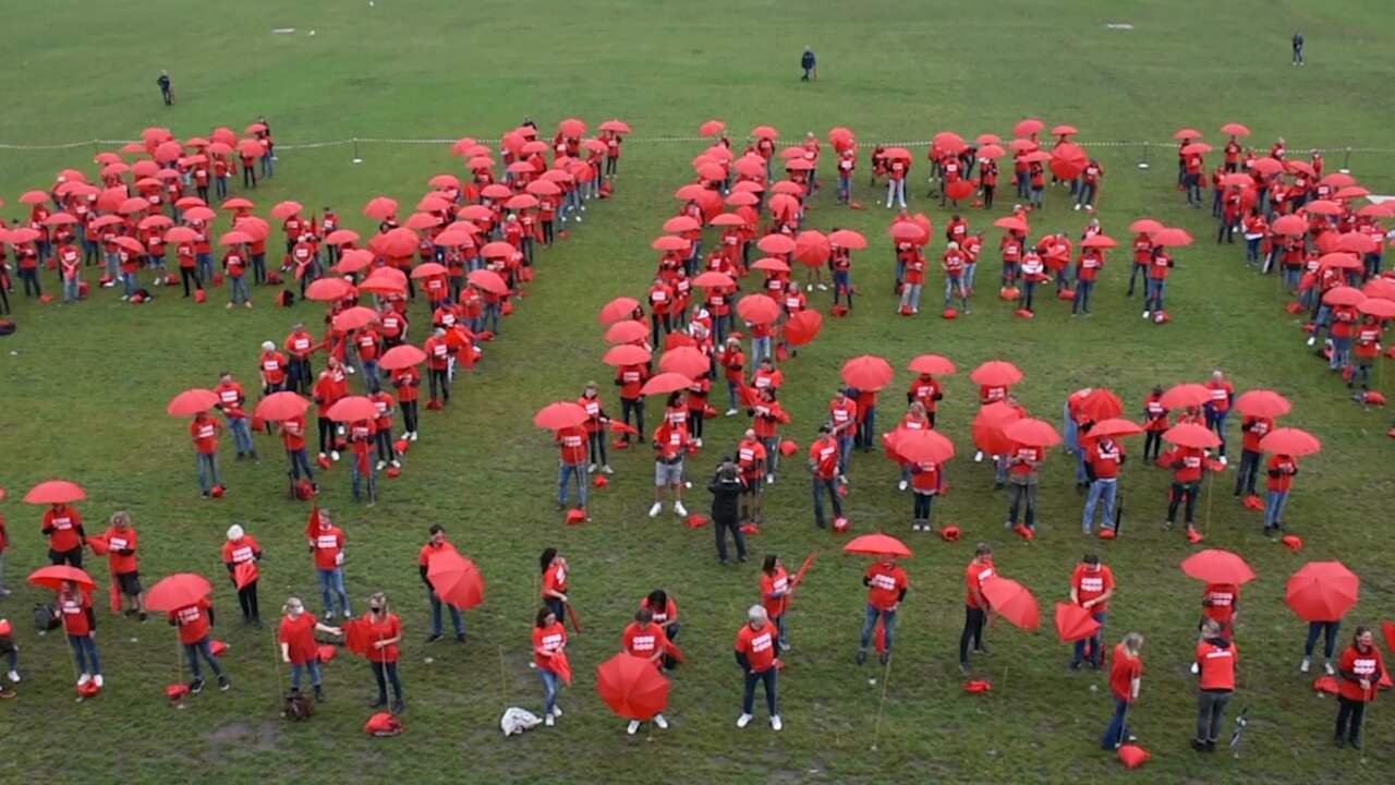 Beeld uit video: Evenementenbranche demonstreert: 'Zonder steun overleven we het niet'