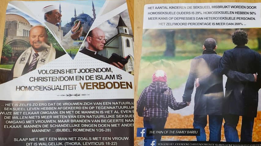 Politie onderzoekt 'anti-homo-flyer' Amsterdam