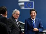 BELGIUM-EU-JAPAN-DIPLOMACY-ECONOMY-TRADE

EU Commission President Jean-Claude Juncker (2ndL) welcomes Japan's Prime Minister Shinzo Abe (R) before an EU-JAPAN Summit at the EU Headquarters in Brussels on March 21, 2017. Japanese Prime Minister Shinzo Abe pledged on March 21 to seal a EU-Japan trade deal as early as possible in order to make an important stand against protectionism.
JOHN THYS / AFP