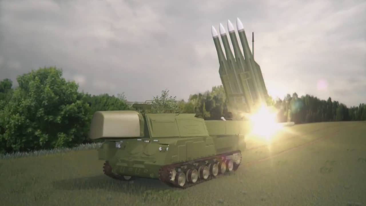 Beeld uit video: Raketinstallatie die MH17 neerhaalde heeft unieke 'vingerafdruk'
