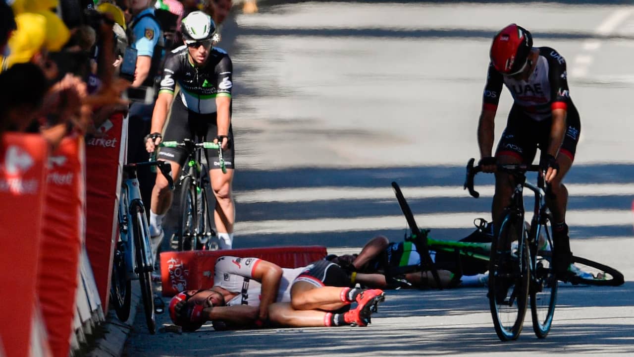 In de finale gingen onder anderen Mark Cavendish en John Degenkolb hard onderuit.