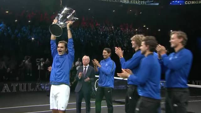 Nadal en Federer veroveren met Europese tennissers Laver Cup