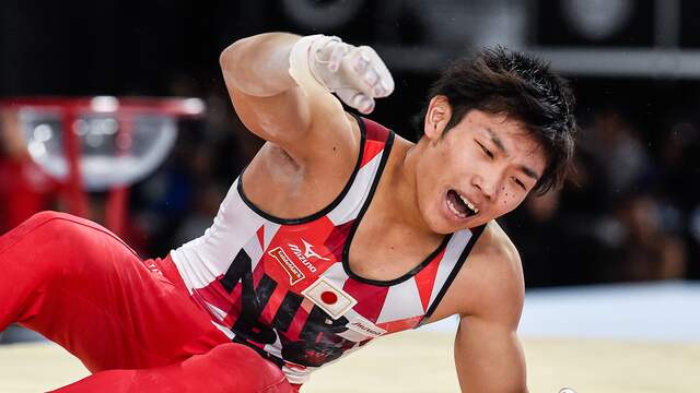 Hidetaka Miyachi, de concurrent van Epke Zonderland in de strijd om een olympisch ticket.