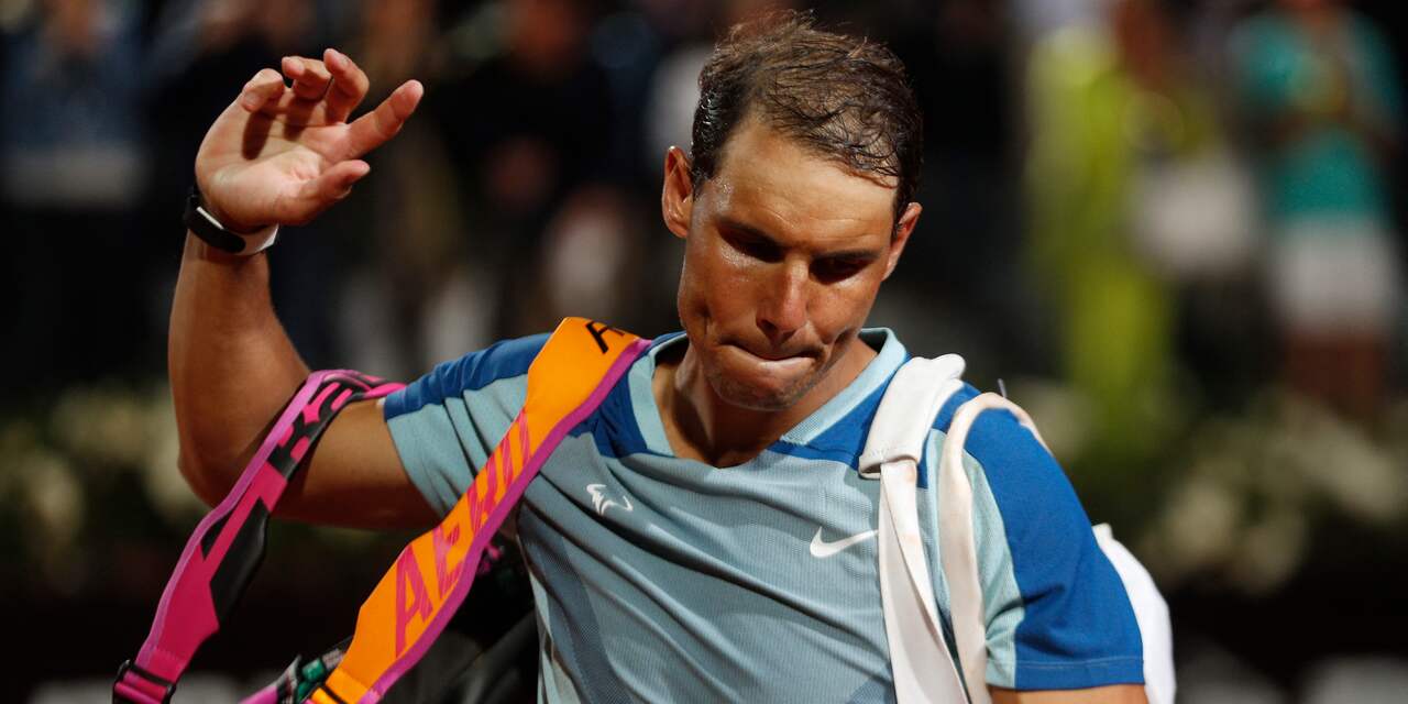 Tienvoudig winnaar Nadal krijgt weer last van zijn voet en verliest in Rome
